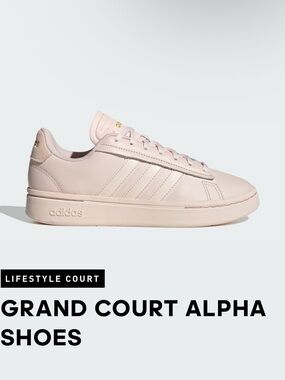 adidas Grand Court Alpha Sneakers — Pale Pink